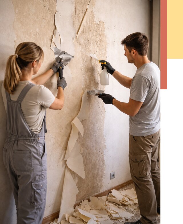 Снятие старых обоев в Сургуте от 5367 руб. под ключ недорого | ОТДЕЛОЧНИК-Срг