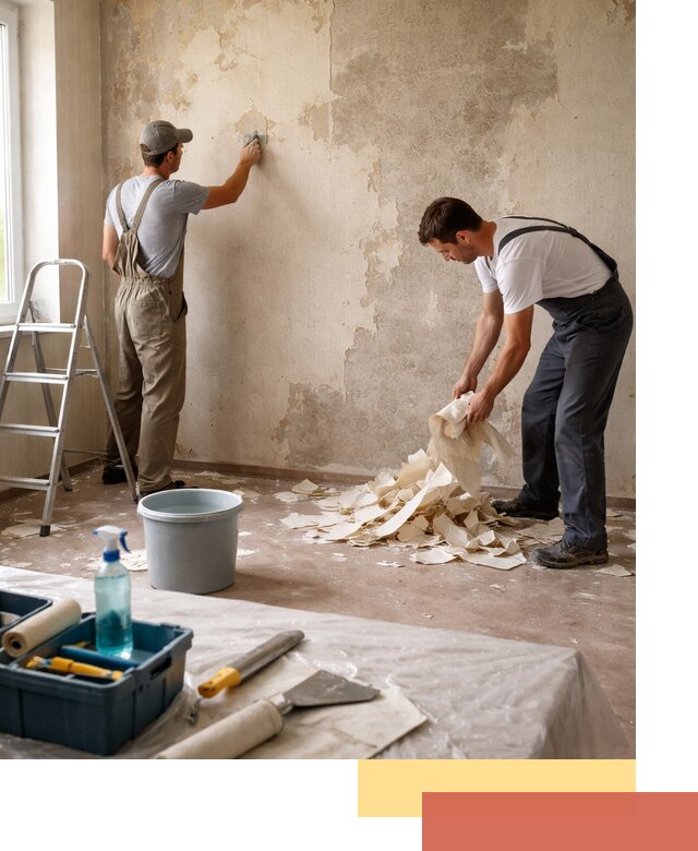 Снятие старых обоев в Сургуте быстро и качественно