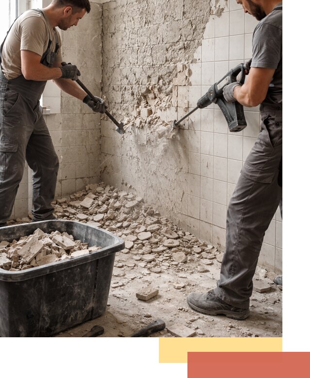 Демонтаж плитки со стен в Сургуте быстро и аккуратно