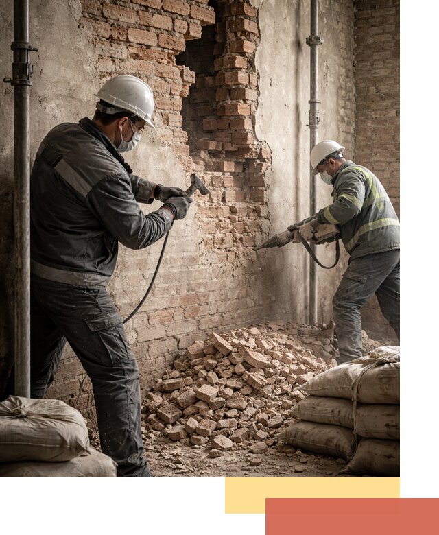 Демонтаж кирпичных стен в Сургуте быстро и безопасно