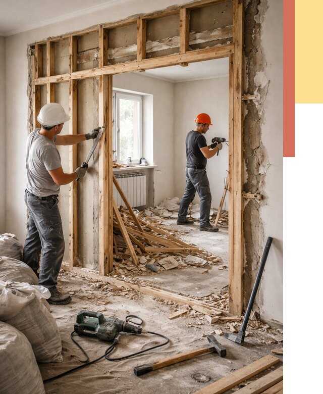 Демонтаж деревянных перегородок в Сургуте от 3271 руб. — быстро и недорого | ОТДЕЛОЧНИК-Срг