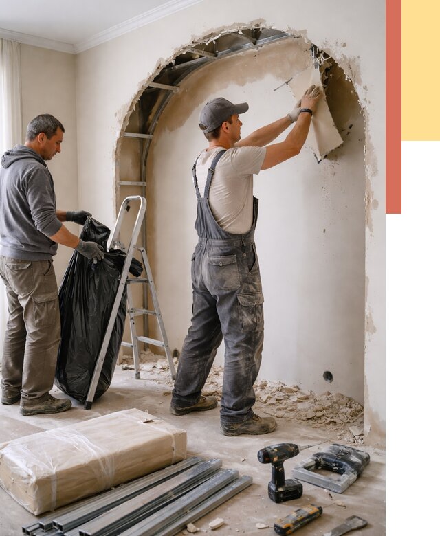 Демонтаж арки из гипсокартона в Сургуте от 3578 руб. — услуги под ключ | ОТДЕЛОЧНИК-Срг