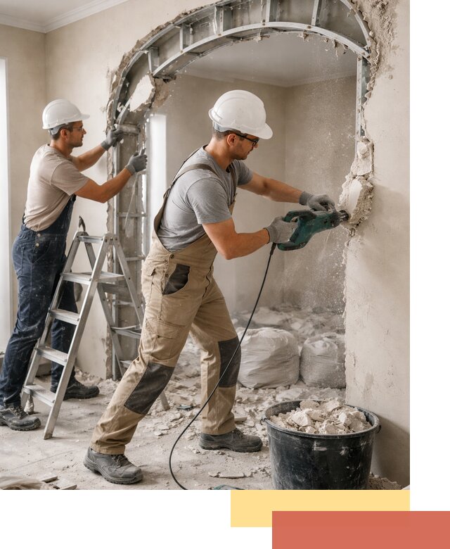 Демонтаж гипсокартонной арки в Сургуте быстро и аккуратно