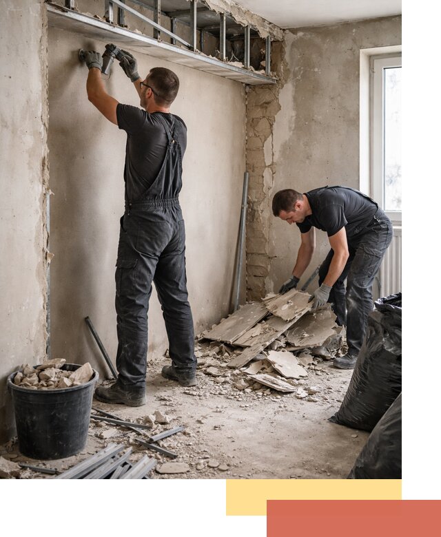 Демонтаж короба из гипсокартона в Сургуте быстро и аккуратно