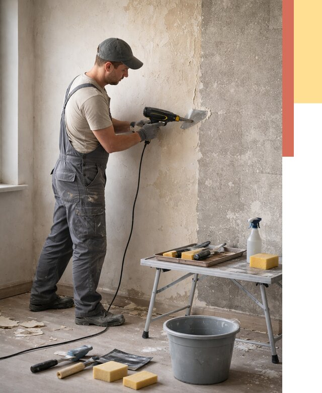 Очистка стен от клея в Сургуте от 1891 руб. — снятие и удаление клея со стен | ОТДЕЛОЧНИК-Срг