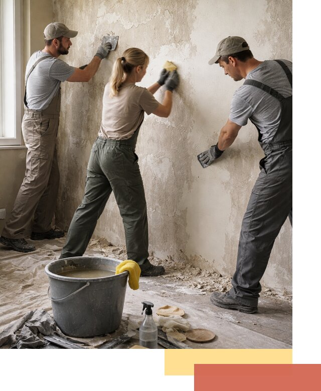 Очистка стен от клея и грунтовки в Сургуте качественно и быстро