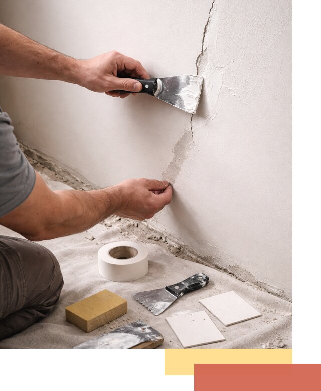 Заделка трещин и сколов в стенах и потолках в Сургуте