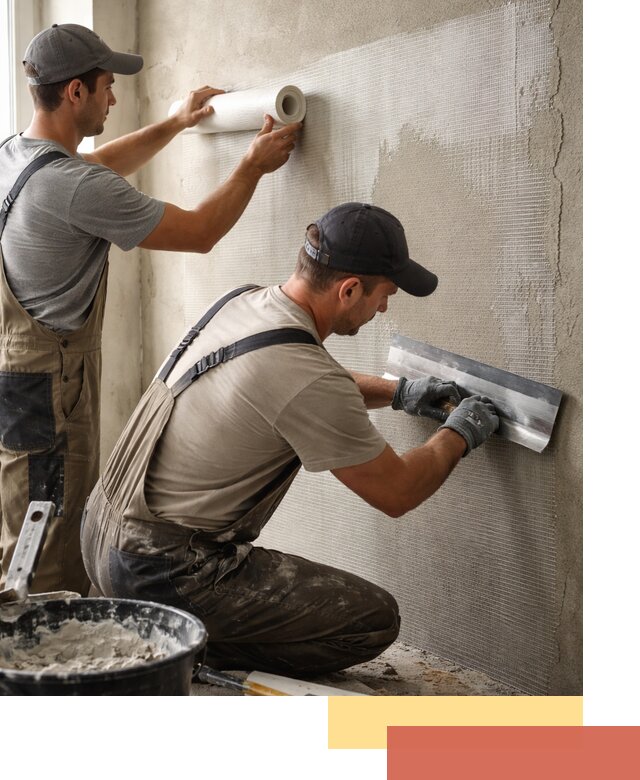 Армирование стен стеклосеткой в Сургуте для прочной отделки