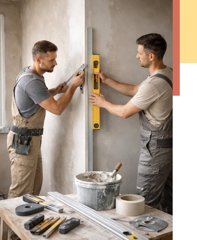 Выведение углов стен в Сургуте от 1891 руб. быстро и недорого | ОТДЕЛОЧНИК-Срг