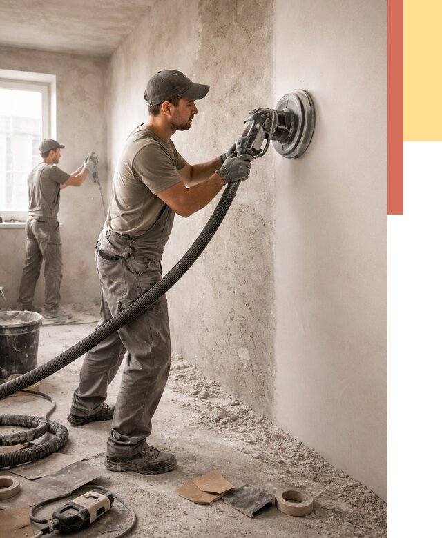 Шлифовка стен в Сургуте от 1227 руб/м2 — быстро и недорого | ОТДЕЛОЧНИК-Срг