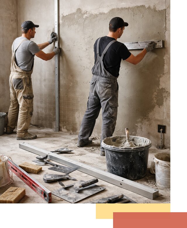 Профессиональная штукатурка стен под плитку в Сургуте