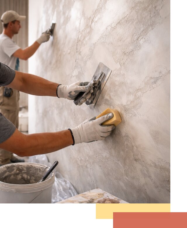 Декоративная штукатурка под мрамор в Сургуте для стен и потолков