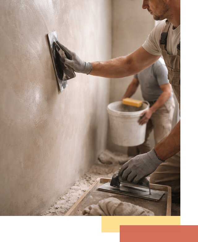 Нанесение марокканской штукатурки таделакт в Сургуте