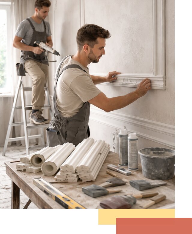 Монтаж лепнины на стены в Сургуте профессионально и качественно