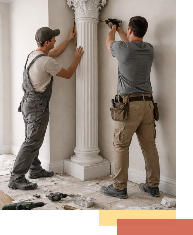 Установка декоративных колонн в Сургуте под ключ