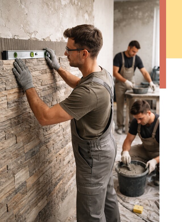 Монтаж искусственного камня в Сургуте от 4600 руб. под ключ | ОТДЕЛОЧНИК-Срг