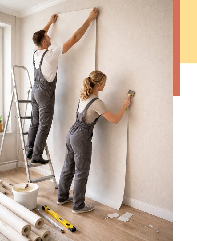 Поклейка флизелиновых обоев в Сургуте от 6133 руб. | Быстро и недорого — ОТДЕЛОЧНИК-Срг