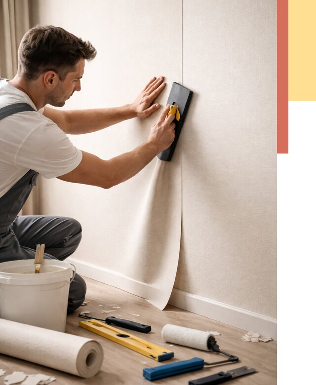 Поклейка виниловых обоев в Сургуте от 4600 руб. | Быстро и недорого — ОТДЕЛОЧНИК-Срг