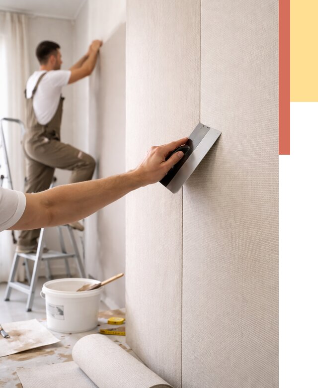 Поклейка текстильных обоев в Сургуте от 4600 руб. под ключ | ОТДЕЛОЧНИК-Срг