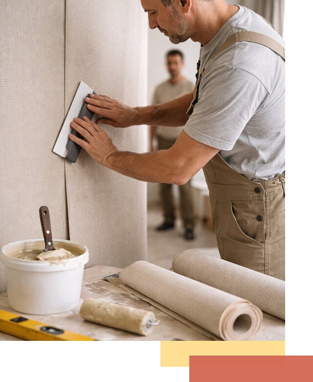 Поклейка текстильных обоев в Сургуте профессионально и аккуратно