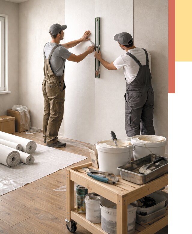 Поклейка стеклообоев в Сургуте от 6644 руб. за м2 — быстро и недорого | ОТДЕЛОЧНИК-Срг