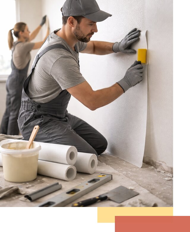 Поклейка стеклообоев профессионально в Сургуте