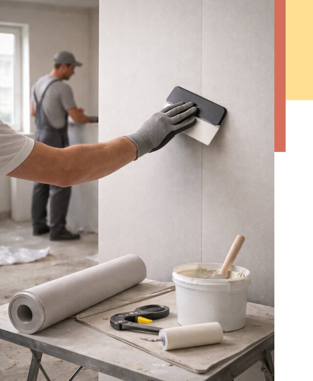 Поклейка обоев под покраску в Сургуте от 3578 руб. за м2 | ОТДЕЛОЧНИК-Срг