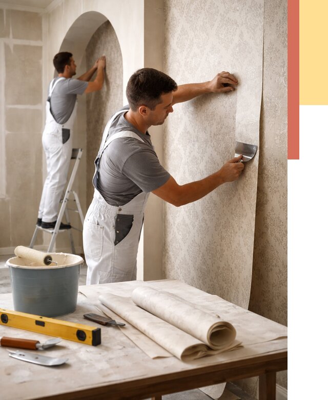 Поклейка обоев на сложные стены в Сургуте от 2862 руб. под ключ | ОТДЕЛОЧНИК-Срг