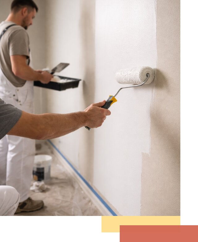 Покраска стен акриловой краской профессионально в Сургуте