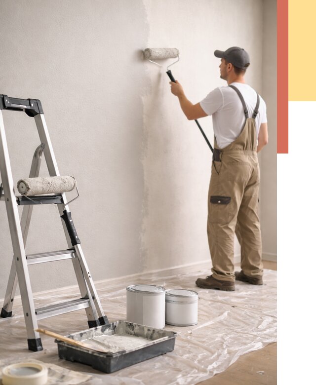 Покраска стен латексной краской в Сургуте от 4600 руб. за м2 | ОТДЕЛОЧНИК-Срг