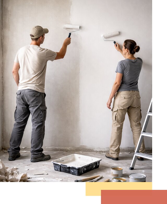 Окраска стен по стеклохолсту в Сургуте качественно и долговечно