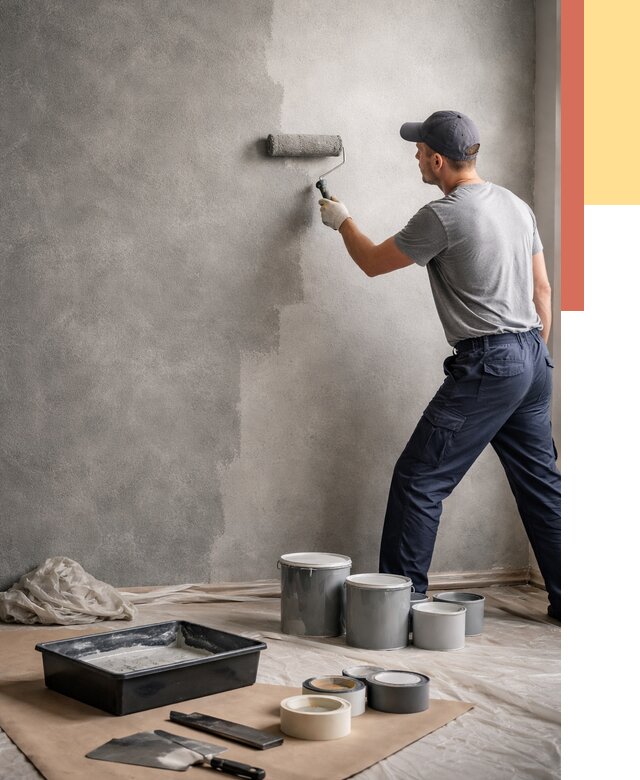 Покраска стен под бетон в Сургуте от 664 руб. за м2 — быстро и недорого | ОТДЕЛОЧНИК-Срг