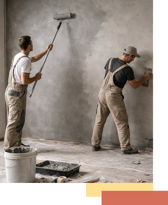 Покраска стен под бетон в Сургуте профессионально и недорого