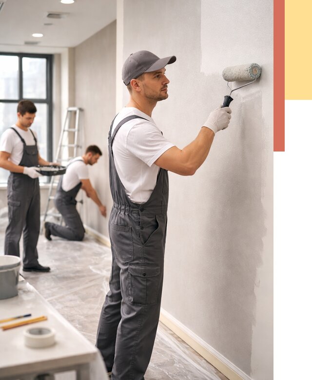 Покраска стен в офисе в Сургуте от 8689 руб. — быстро и недорого | ОТДЕЛОЧНИК-Срг