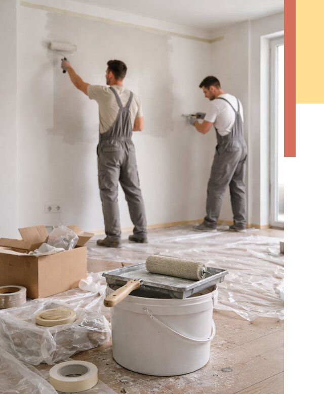 Покраска стен в квартире в Сургуте от 2556 руб/м2 — быстро и недорого | ОТДЕЛОЧНИК-Срг