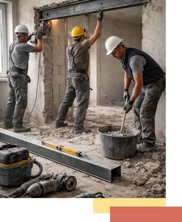 Создание проемов в стенах и несущих конструкциях в Сургуте