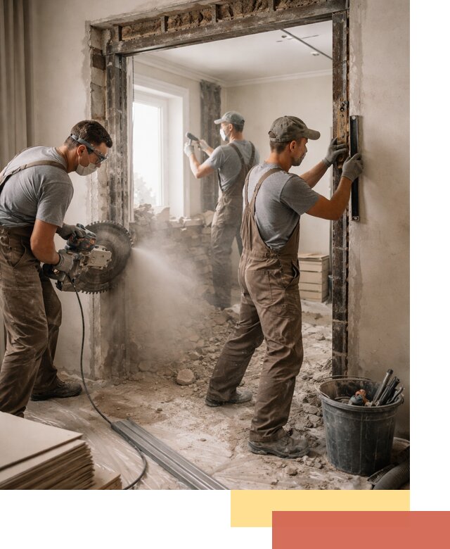 Расширение дверного проема под установку новой двери в Сургуте