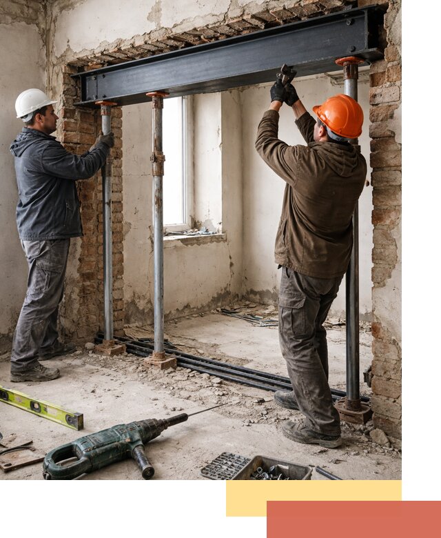 Усиление проема в стене в Сургуте для расширения и безопасности