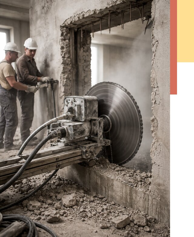 Алмазная резка проемов в Сургуте от 4600 руб. быстро и недорого | ОТДЕЛОЧНИК-Срг