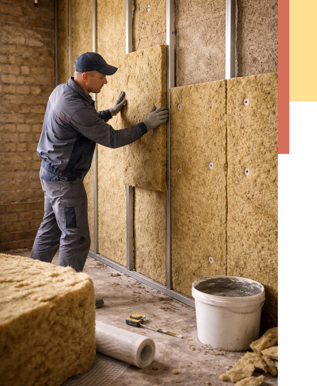 Утепление стен минватой в Сургуте от 1380 руб./м2 — недорого и быстро | ОТДЕЛОЧНИК-Срг