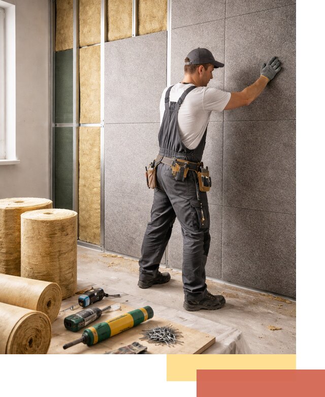 Профессиональная шумоизоляция стен в Сургуте для квартиры и офиса