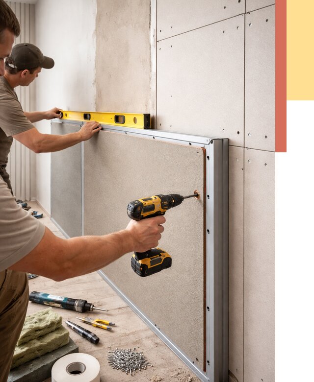 Шумоизоляция стен панелями ЗИПС в Сургуте от 2249 руб./м² под ключ | ОТДЕЛОЧНИК-Срг