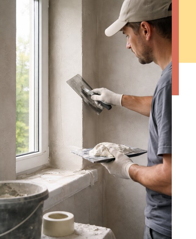 Штукатурка откосов в Сургуте от 4600 руб/м² — услуги и выравнивание под ключ | ОТДЕЛОЧНИК-Срг