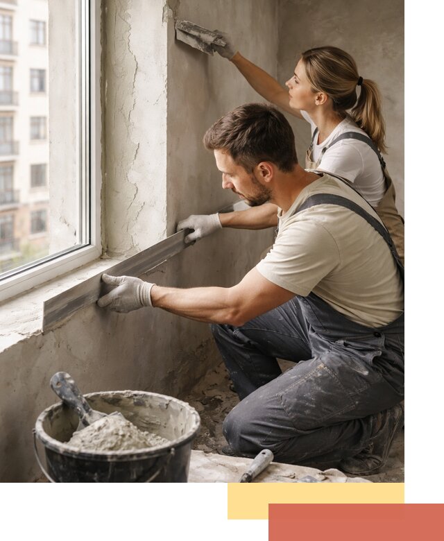 Штукатурка откосов дверей и окон профессионально в Сургуте