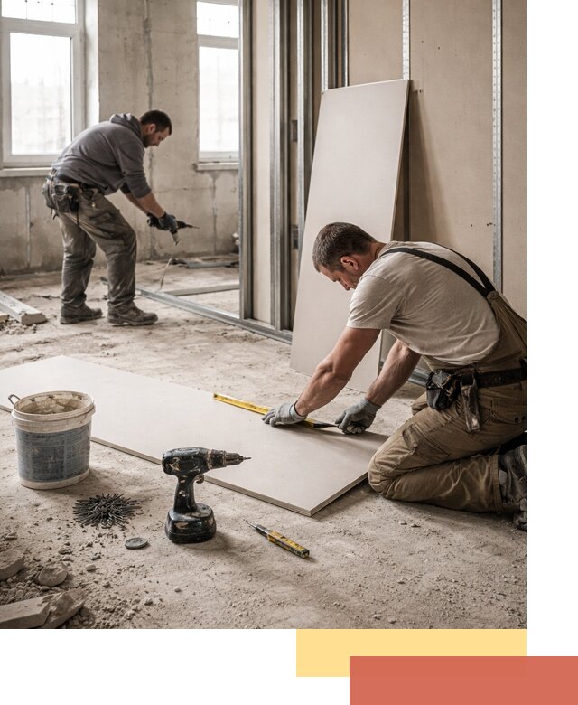 Кладка перегородок из ПГП под ключ в Сургуте