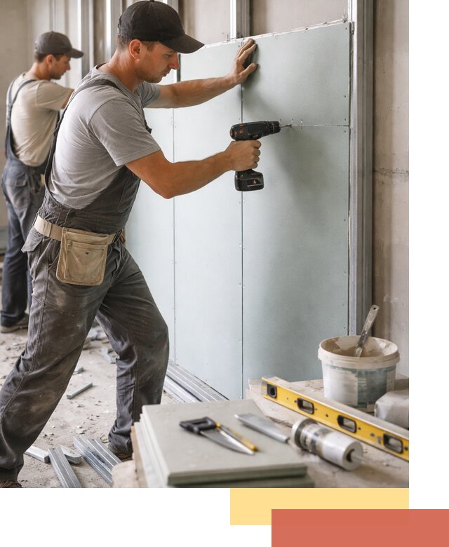 Кладка влагостойких перегородок ПГП в Сургуте