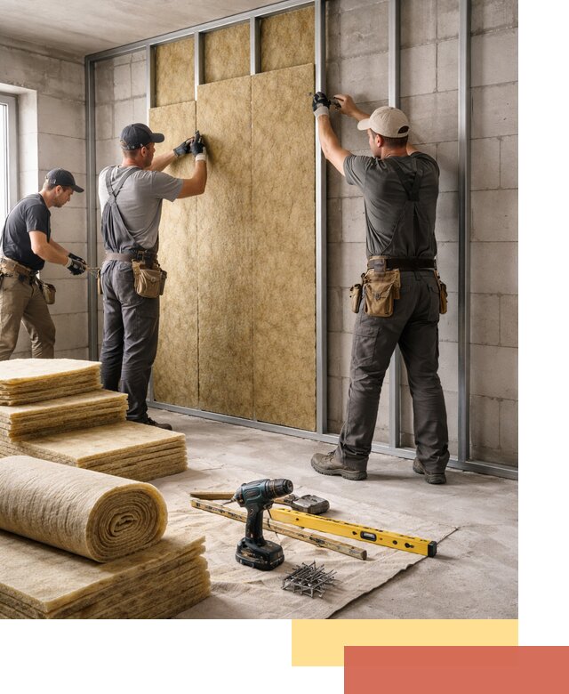 Шумоизоляция перегородок из блоков в Сургуте — монтаж и защита шумоизоляцией