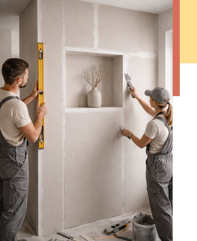 Перегородка из гипсокартона с нишей в Сургуте от 3322 руб. под ключ | ОТДЕЛОЧНИК-Срг