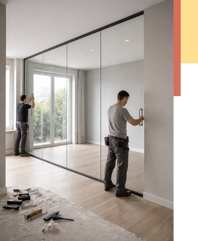 Изготовление стеклянных перегородок в Сургуте от 12624 руб. под ключ | ОТДЕЛОЧНИК-Срг