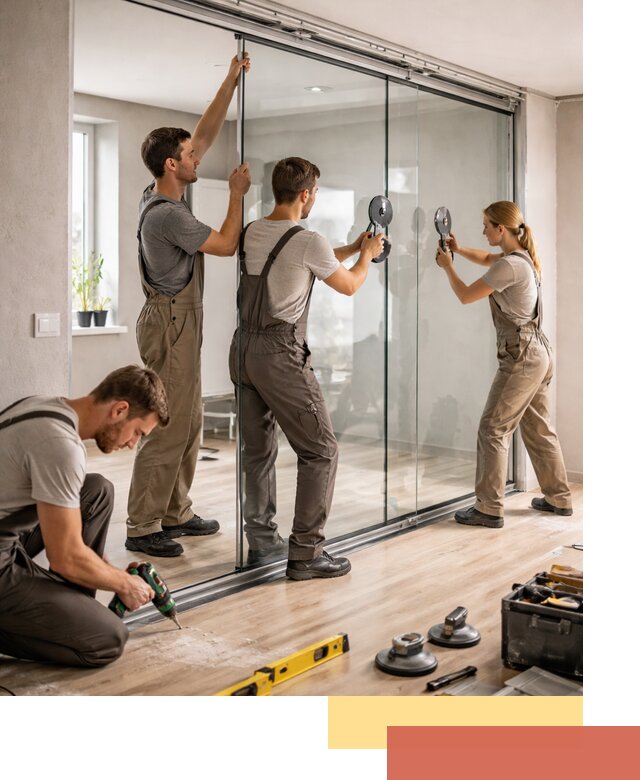 Изготовление стеклянных перегородок на заказ в Сургуте